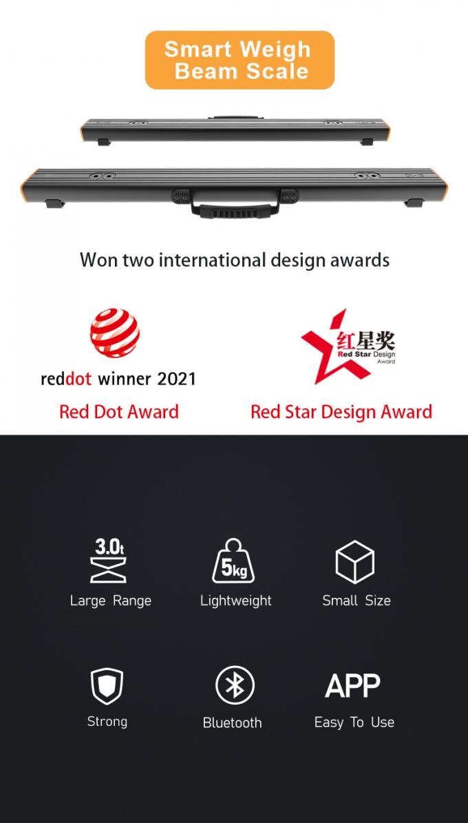 Escala de banda inteligente Escala de haz de paleta 1500kg Bluetooth Digital 0