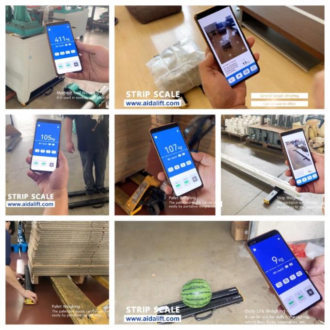 Escala de vigas de paletas usadas de carretillas eléctricas Bluetooth Escala de paletas de aluminio industrial automática con certificación de material 7