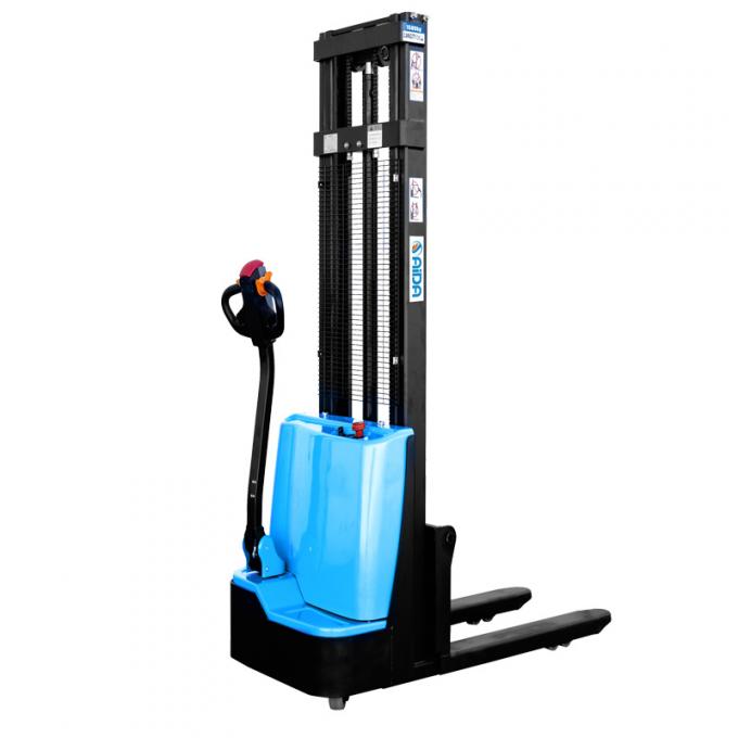 Inteligente Semi Electric Stacker Capacidad de 1,5 toneladas, Walkie Pallet Stacker eléctrico, accionado por batería 0