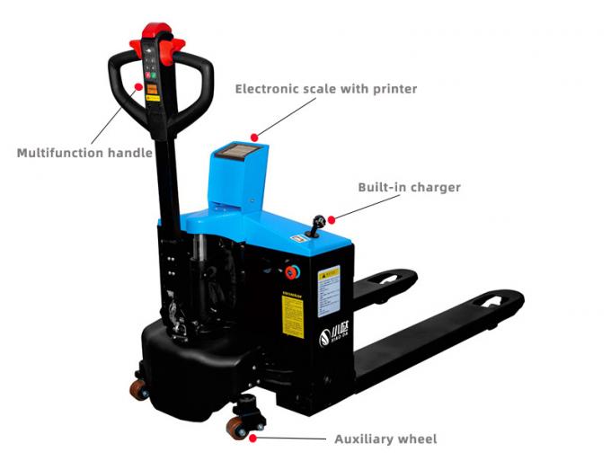 Jack eléctrico digital de paletas de carga de 1,5 toneladas motor de corriente continua con escala 0