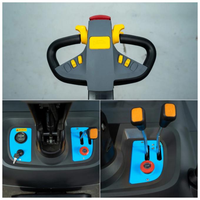 Camiones eléctricos de pequeño alcance carretillas elevadoras eléctricas de batería operadas para almacén 0