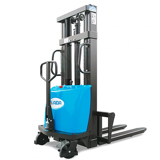 Manual Semi-eléctrico pallet apilador carretilla elevadora 2000kg hidráulica 0