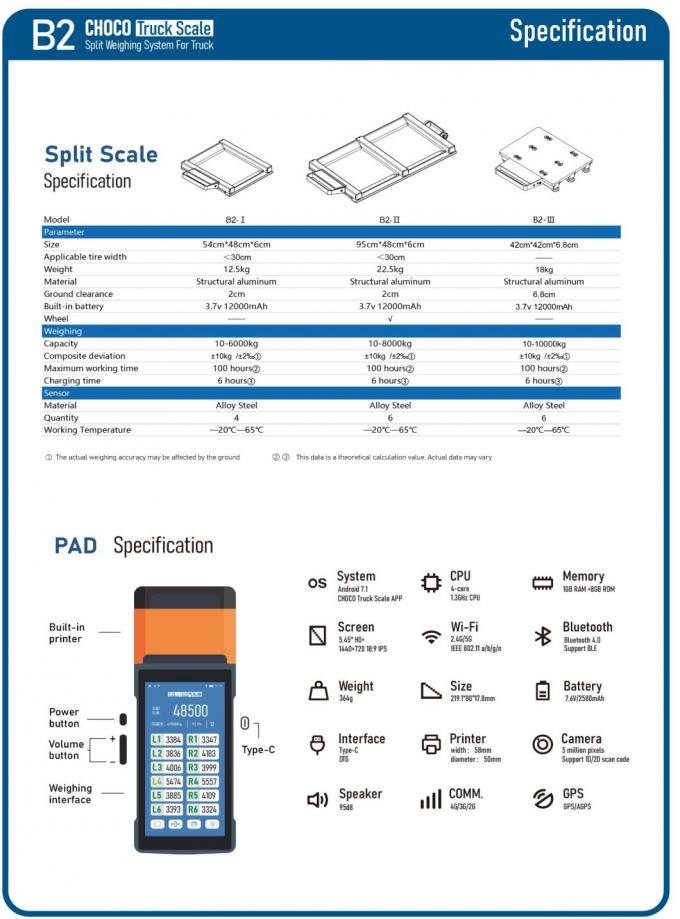 Escala de camión móvil inteligente Sistema de escala de carretilla elevadora automática pantalla LCD 4