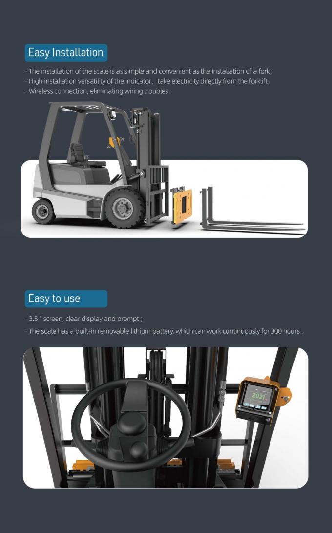 Balanza inteligente de carretillas elevadoras digitales Indicador de peso de aluminio Balanza automática de carretillas elevadoras 2