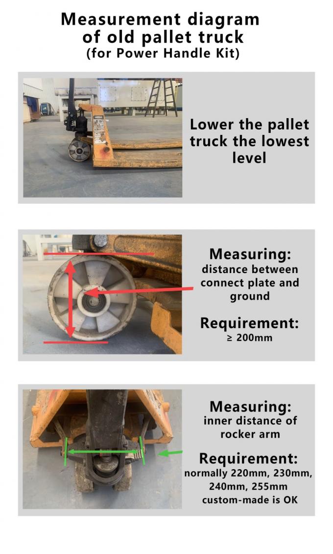 Transform Your Hand Pallet Truck Into an Electric Power Jack with The Self-Propelled Electric Power Handle Kit.